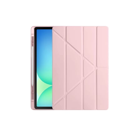iPad Pro 11 (2024) Kılıf Kalemlikli Hugo Tablet Kılıfı - Rose Gold