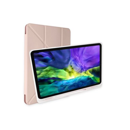 mi pad 5 11 kılıf kalemlikli mars tablet kılıfı - rose gold