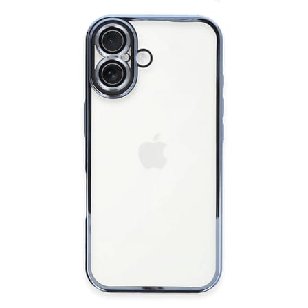 iPhone 16 Plus Kılıf Razer Lensli Silikon - Açık Mavi