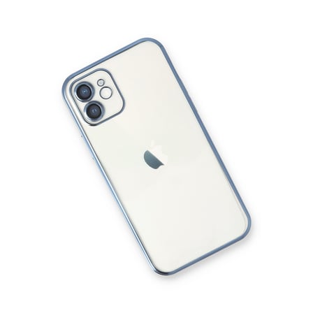 iPhone 12 Kılıf Razer Lensli Silikon - Açık Mavi