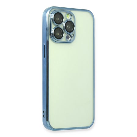 iPhone 14 Pro Kılıf Razer Lensli Silikon - Açık Mavi