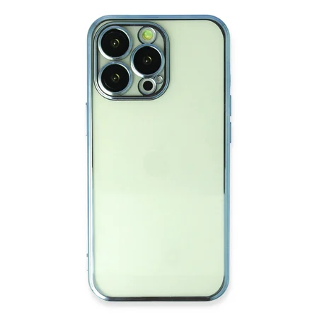iPhone 14 Pro Max Kılıf Razer Lensli Silikon - Açık Mavi