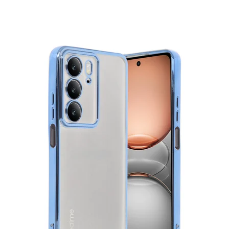 Realme C75 4G Kılıf Razer Lensli Silikon - Açık Mavi