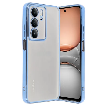 Realme C75 4G Kılıf Razer Lensli Silikon - Açık Mavi