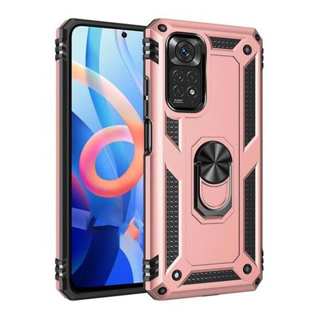 Redmi Note 12S Kılıf Sofya Yüzüklü Silikon Kapak - Rose