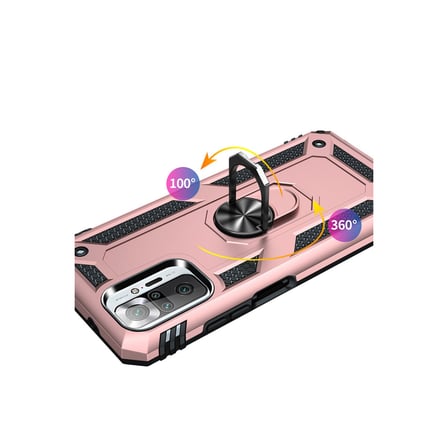 Note 10 Pro Kılıf Sofya Yüzüklü Silikon Kapak - Rose