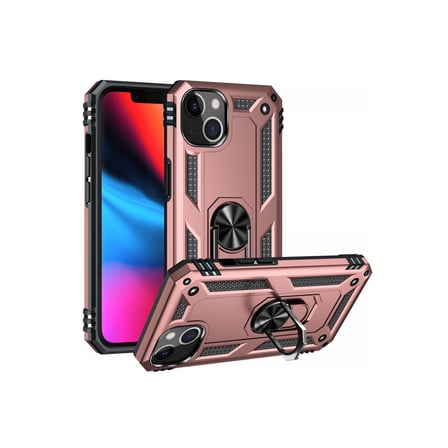 iPhone 13 Kılıf Sofya Yüzüklü Silikon Kapak - Rose