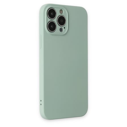 iPhone 13 Pro Max Kılıf Nano içi Kadife Silikon - Su Yeşili