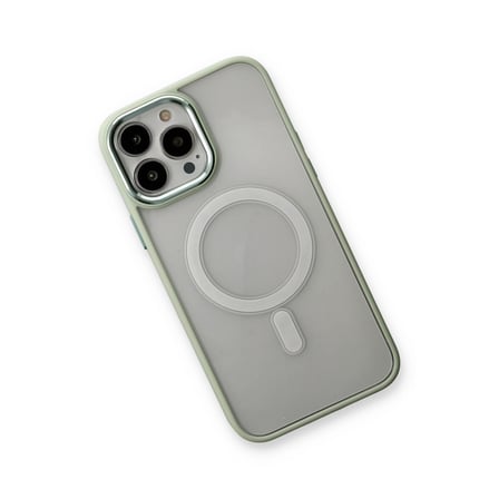 iPhone 14 Pro Max Kılıf Room Magneticsafe Silikon - Su Yeşili