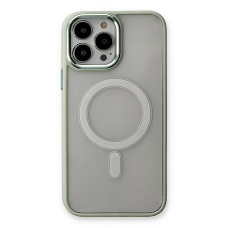 iPhone 14 Pro Max Kılıf Room Magneticsafe Silikon - Su Yeşili