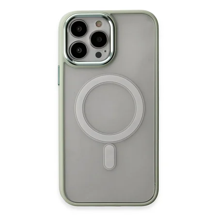 iPhone 15 Pro Kılıf Room Magneticsafe Silikon - Su Yeşili
