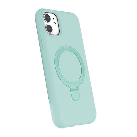 iPhone 11 Regal Magsafe Standlı Kapak - Su Yeşili