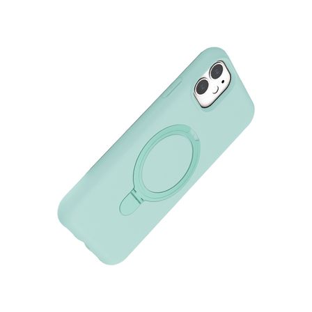 iPhone 11 Regal Magsafe Standlı Kapak - Su Yeşili