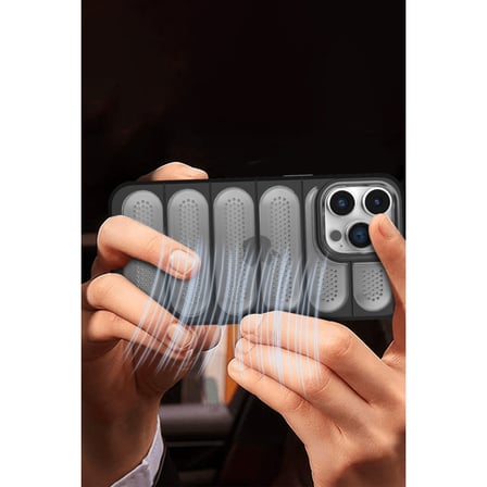iPhone 15 Pro Max Kılıf Airmax Silikon Kapak - Titan Gri