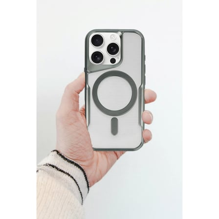 iPhone 11 Pro Max Kılıf Boyi Magsafe Silikon Kapak - Titan Gri