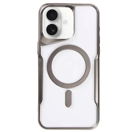 iPhone 16 Kılıf Boyi Magsafe Silikon Kapak - Titan Gri