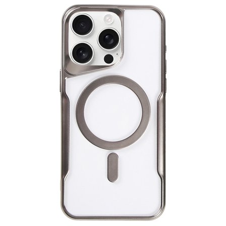 iPhone 16 Pro Kılıf Boyi Magsafe Silikon Kapak - Titan Gri
