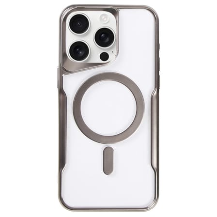 iPhone 16 Pro Kılıf Boyi Magsafe Silikon Kapak - Titan Gri