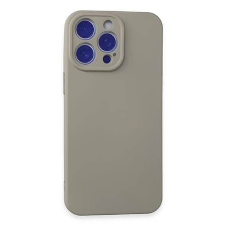 iPhone 15 Pro Max Kılıf Nano içi Kadife Silikon - Titan Gri