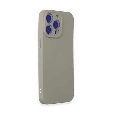 iPhone 15 Pro Max Kılıf Nano içi Kadife Silikon - Titan Gri
