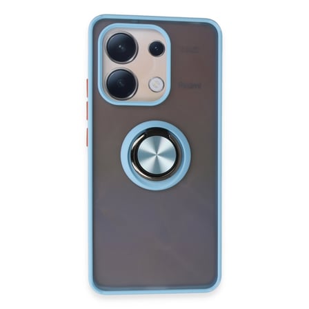 Redmi Note 13 4G Kılıf Montreal Yüzüklü Silikon Kapak - Buz Mavi