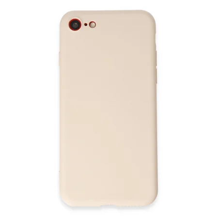 iPhone 7 Kılıf First Silikon - Krem