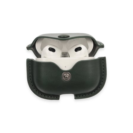 Airpods 3 (3.nesil) Çanta Deri Kılıf - Haki Yeşil