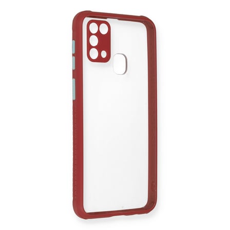 Galaxy M31 Kılıf Miami Şeffaf Silikon - Fuşya