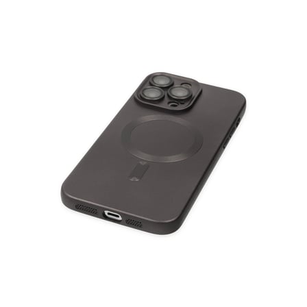 Apple iPhone 13 Pro Uyumlu Kılıf Moshi Lens Magneticsafe Silikon - Füme