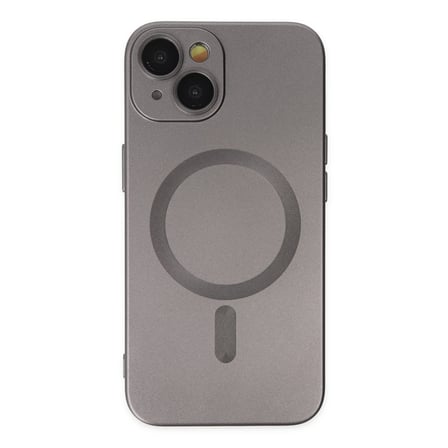 Apple iPhone 14 Plus Uyumlu Kılıf Moshi Lens Magneticsafe Silikon - Füme