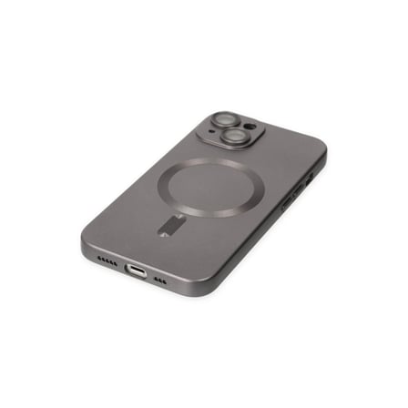 Apple iPhone 14 Plus Uyumlu Kılıf Moshi Lens Magneticsafe Silikon - Füme