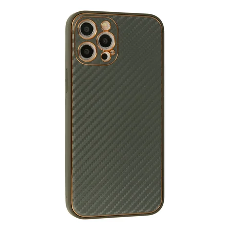 iPhone 12 Pro Kılıf Coco Karbon Silikon - Füme