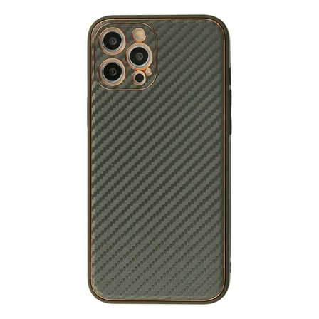 iPhone 12 Pro Kılıf Coco Karbon Silikon - Füme