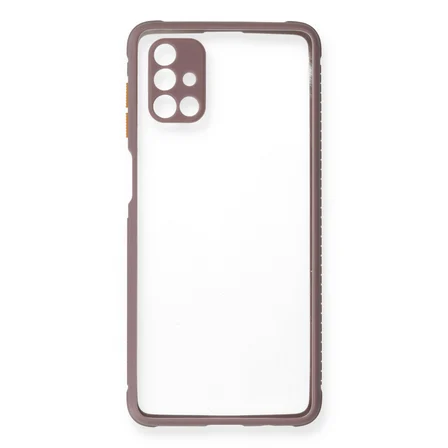 Galaxy M51 Kılıf Miami Şeffaf Silikon - Açık Mor