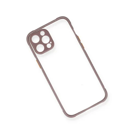 iPhone 12 Pro Max Kılıf Miami Şeffaf Silikon - Açık Mor