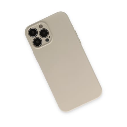 iPhone 13 Pro Kılıf Nano içi Kadife Silikon - Bej