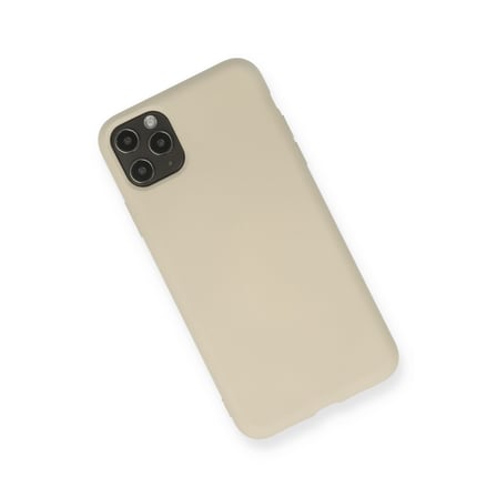 iPhone 11 Pro Max Kılıf Nano içi Kadife Silikon - Bej