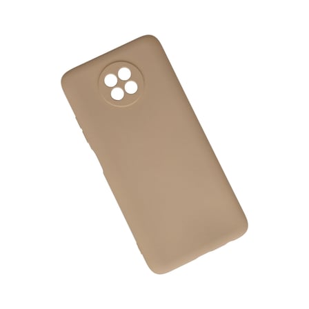 Redmi Note 9 5G Kılıf Nano içi Kadife Silikon - Bej