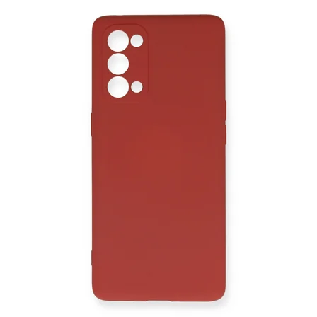 Reno 5 Pro Kılıf Nano içi Kadife Silikon - Kiremit