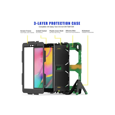 Galaxy T290 Tab A 8 Kılıf Griffin Tablet Kapak - Kamuflaj