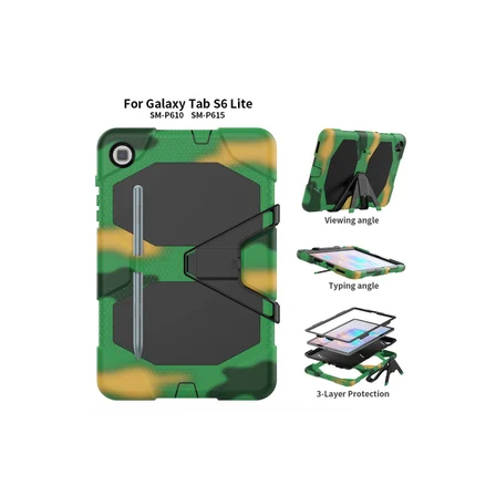 Galaxy P610 Tab S6 Lite 10.4 Kılıf Griffin Tablet Kapak - Kamuflaj
