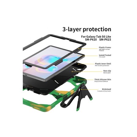 Galaxy P610 Tab S6 Lite 10.4 Kılıf Griffin Tablet Kapak - Kamuflaj