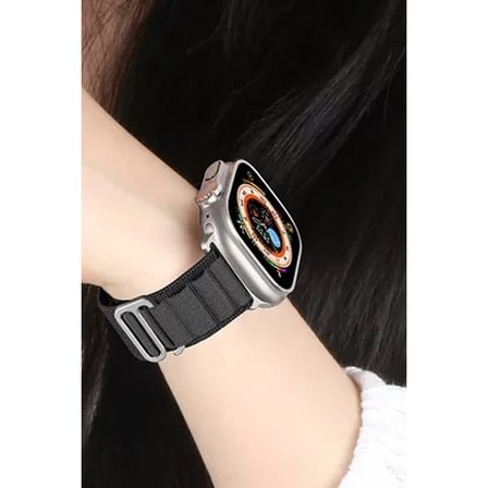Watch Ultra 49mm Mountain Kordon - Siyah-Turuncu