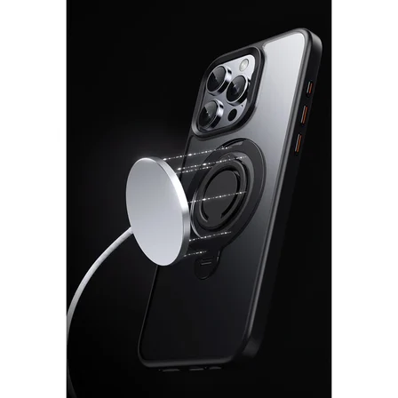 iPhone 15 Pro Max Avatar 360 Dönen Magsafe Kapak - Siyah
