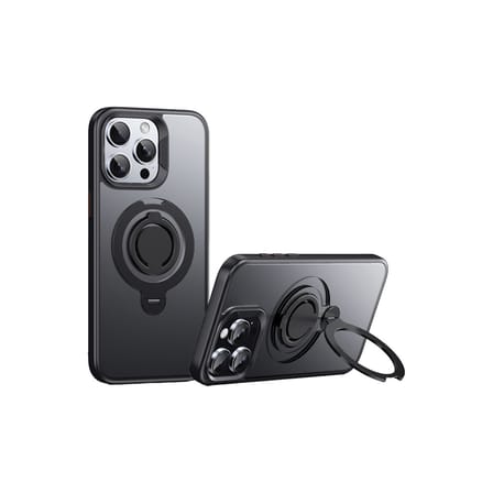 iPhone 15 Pro Max Avatar 360 Dönen Magsafe Kapak - Siyah