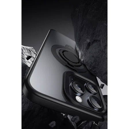 iPhone 15 Pro Max Avatar 360 Dönen Magsafe Kapak - Siyah