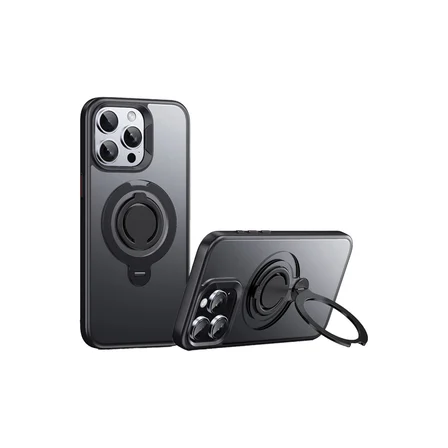iPhone 15 Pro Max Avatar 360 Dönen Magsafe Kapak - Siyah