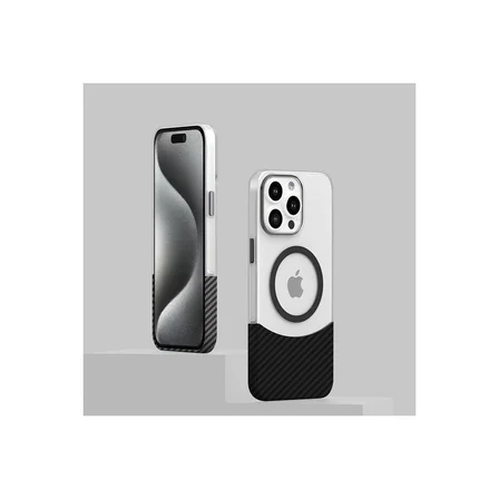 iPhone 16 Carbon Puzzle Magsafe Kapak - Siyah