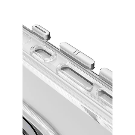 iPhone 15 Pro Gleam PC Sert Magsafe Kılıf - Şeffaf-Siyah