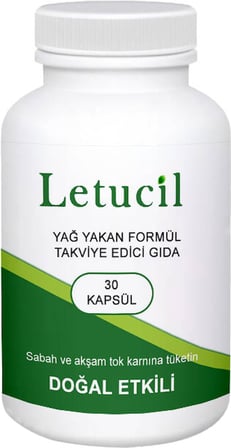 Letucil 30 Lu - Zayıflaşmanıza Inceleşmenize Yeşil Çayın ve Biberiyenin Yüksek Gücüyle Ulaşın